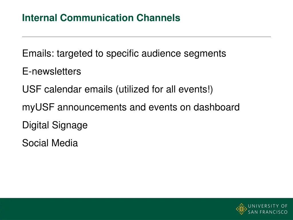 internal communication channels
