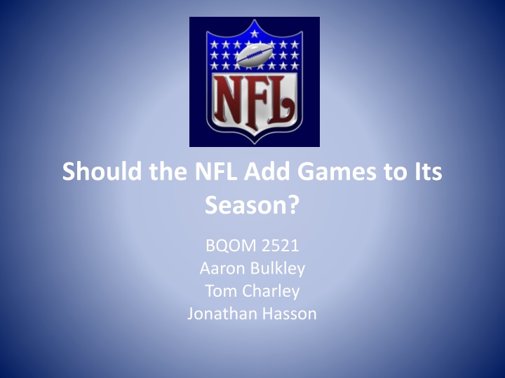 should the nfl add games to its season