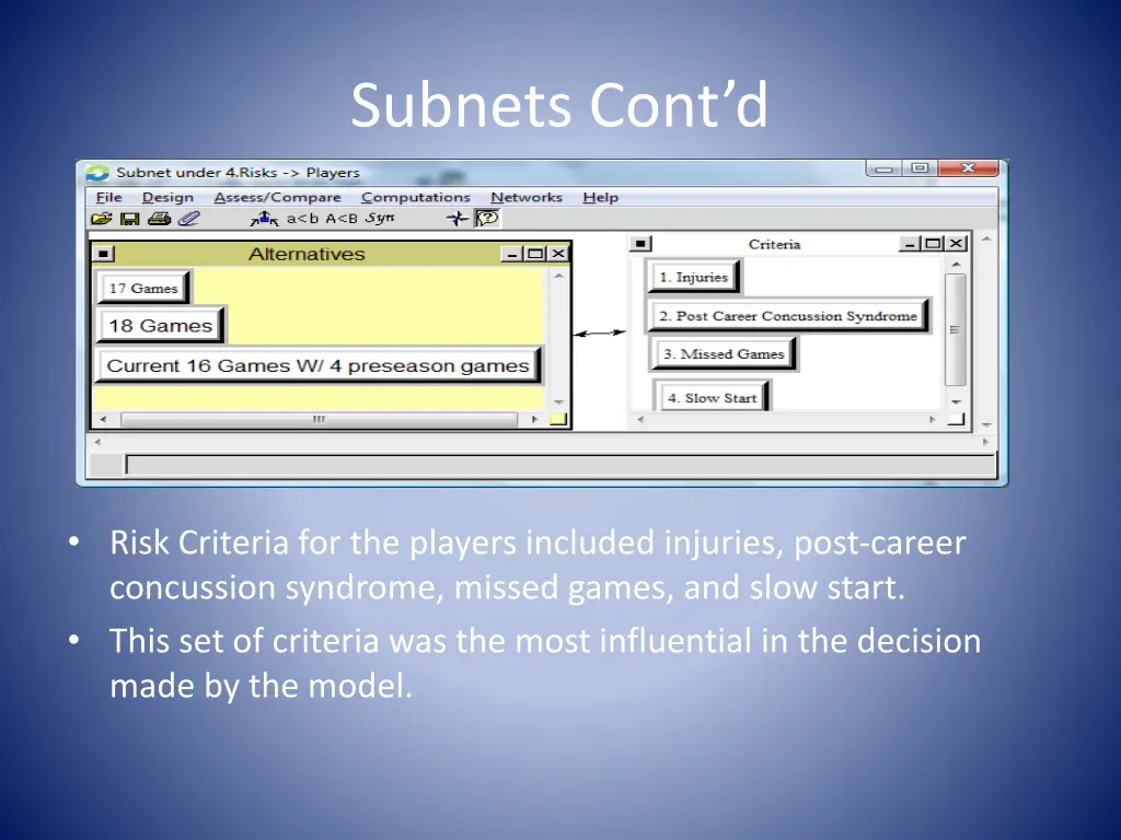 subnets cont d
