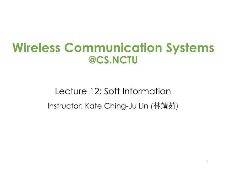 wireless communication systems @cs nctu