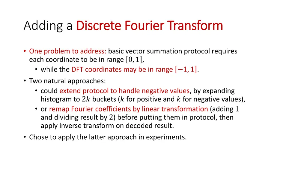 adding a discrete fourier transform discrete 1