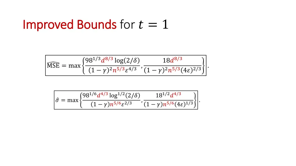 improved bounds improved bounds for 1 1