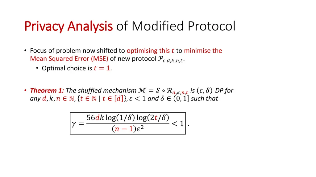 privacy analysis privacy analysis of modified