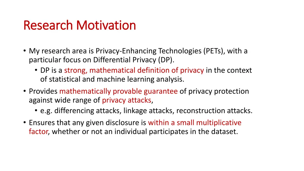 research motivation research motivation