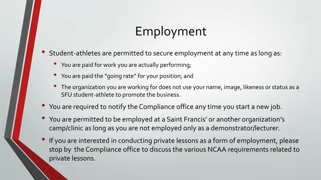 employment