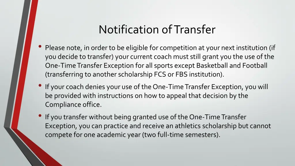notification of transfer 1