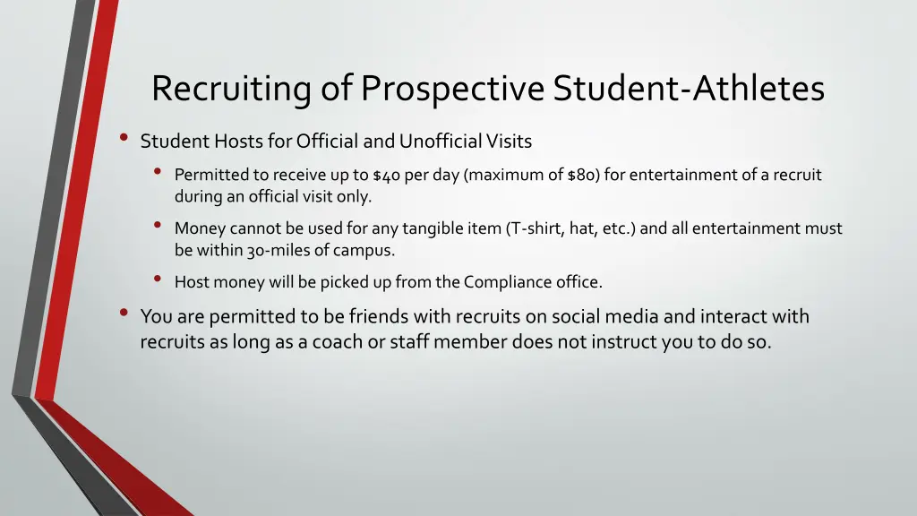 recruiting of prospective student athletes