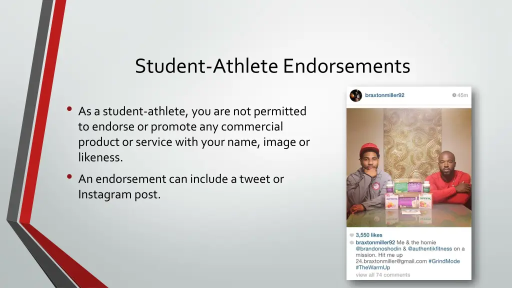 student athlete endorsements