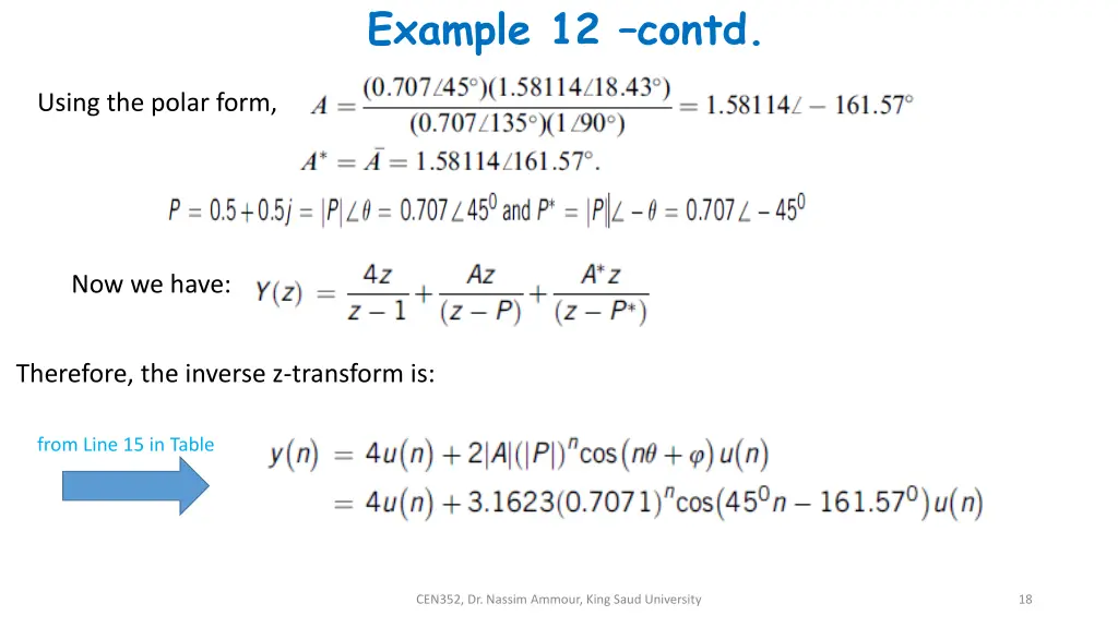 example 12 contd