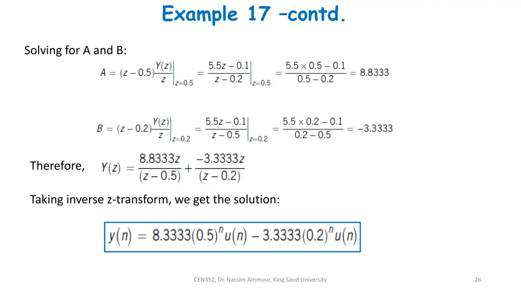 example 17 contd