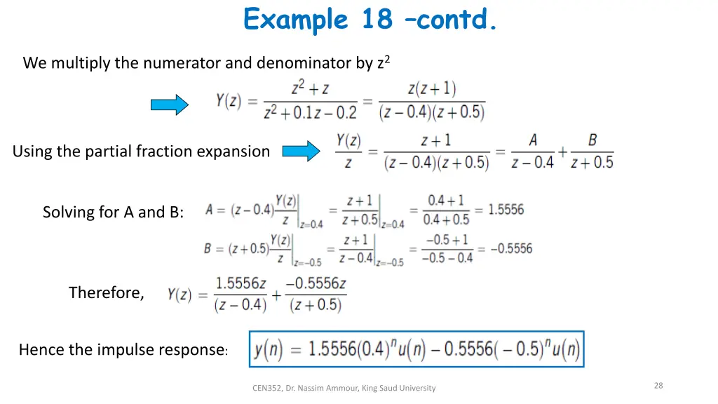 example 18 contd
