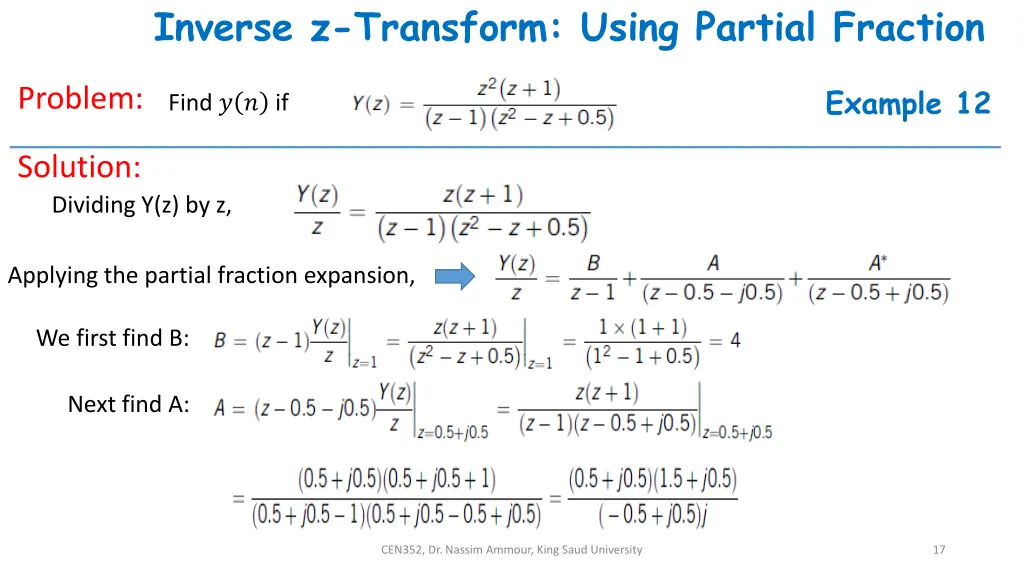 inverse z transform using partial fraction 2