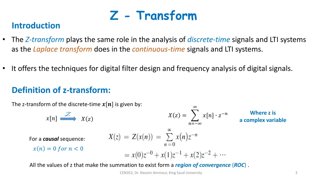 z transform