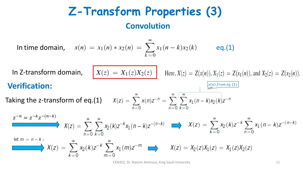 z transform properties 3 convolution