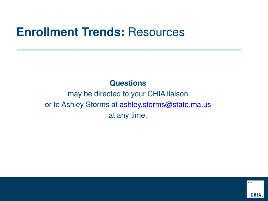 enrollment trends resources