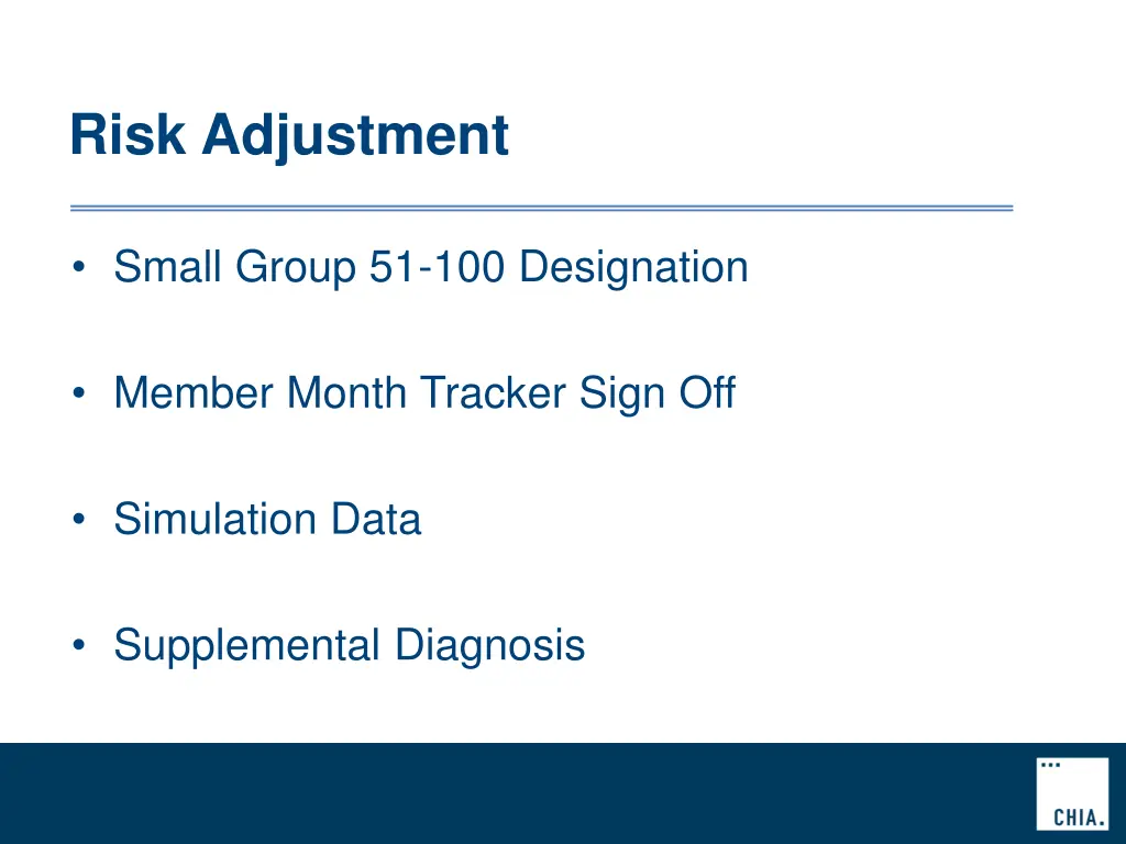 risk adjustment