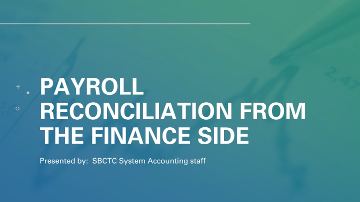 payroll reconciliation from the finance side