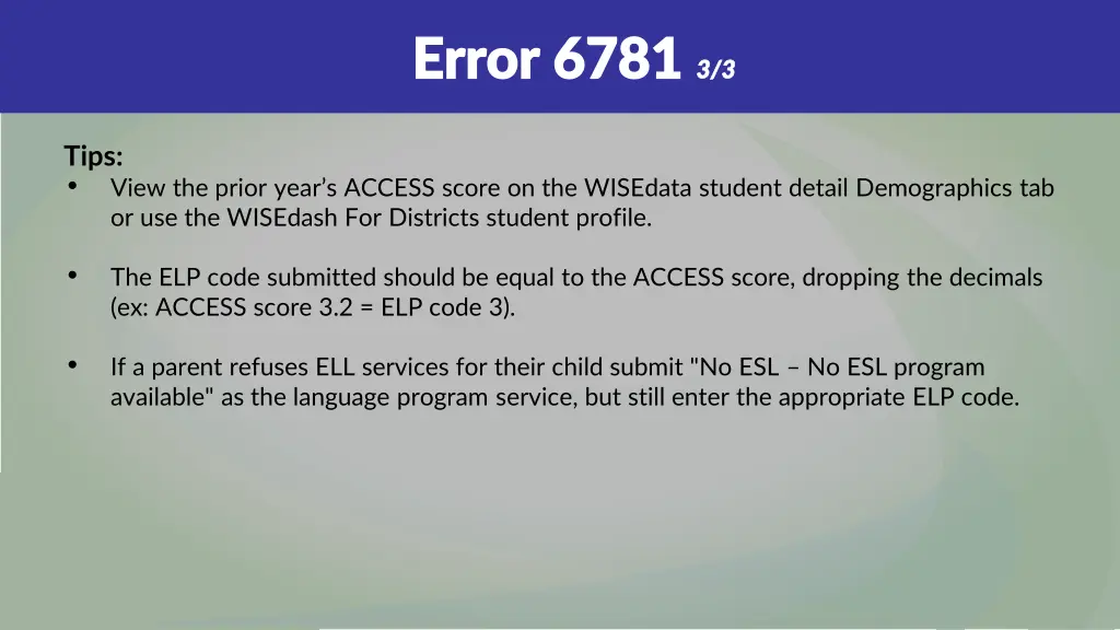 error 6781 error 6781 3 3