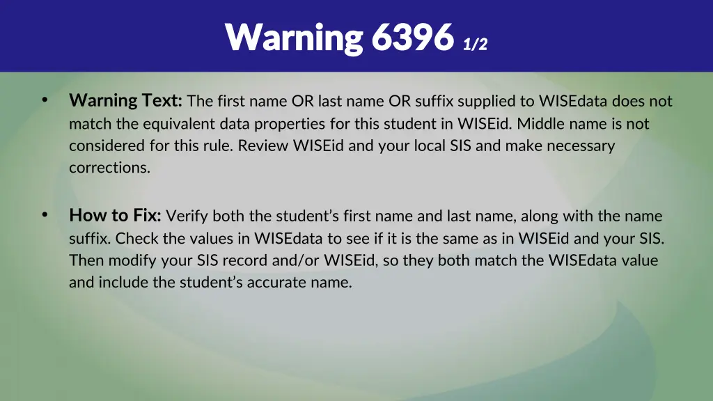 warning 6396 warning 6396 1 2