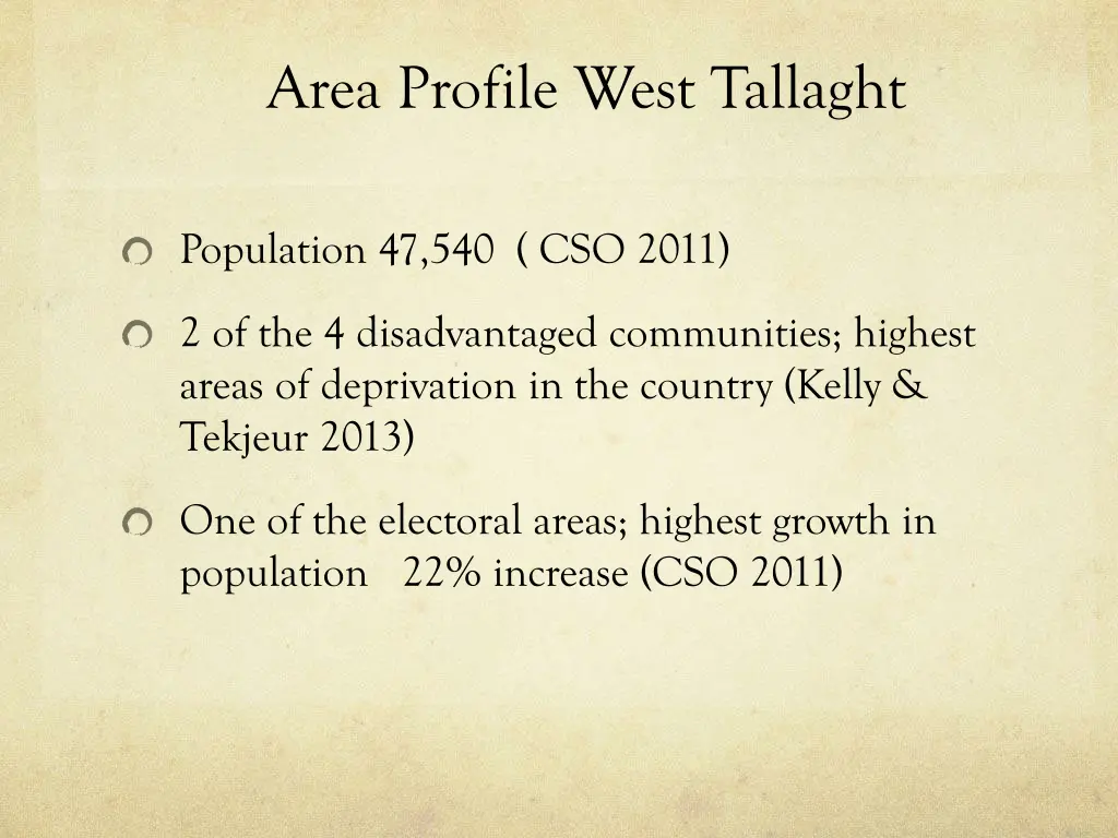 area profile west tallaght