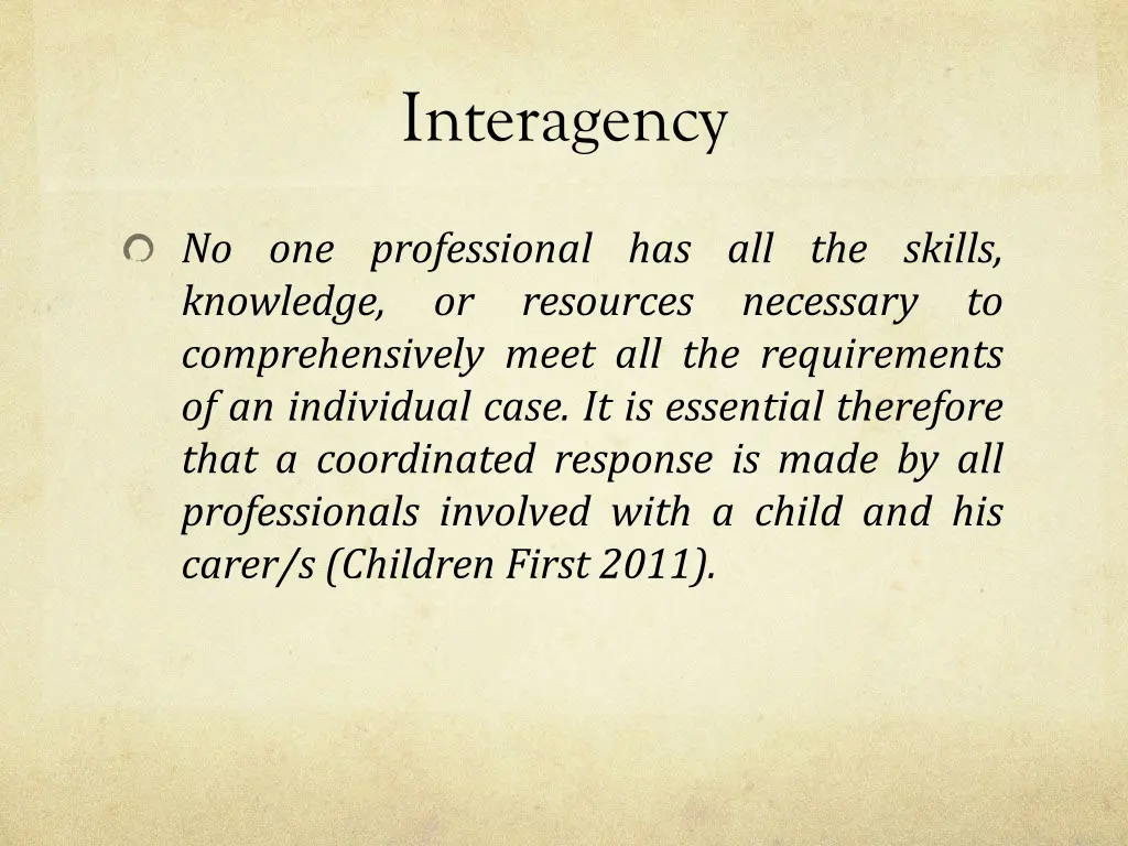 interagency