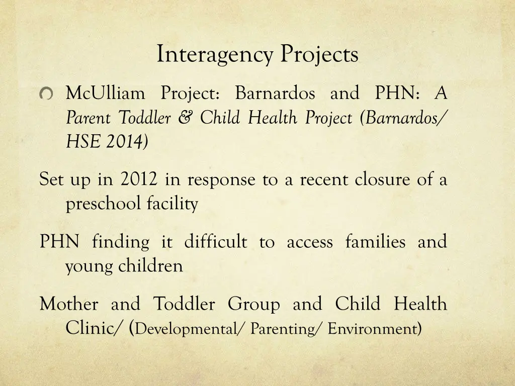 interagency projects