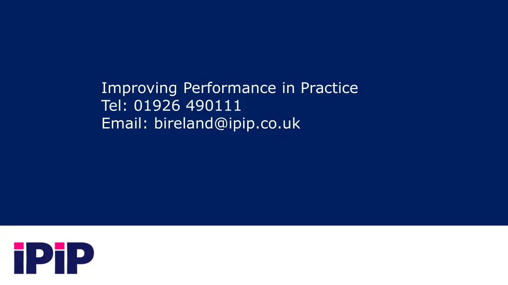 improving performance in practice tel 01926