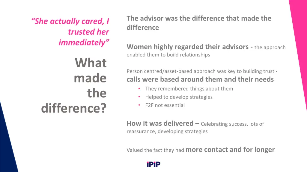 the advisor was the difference that made