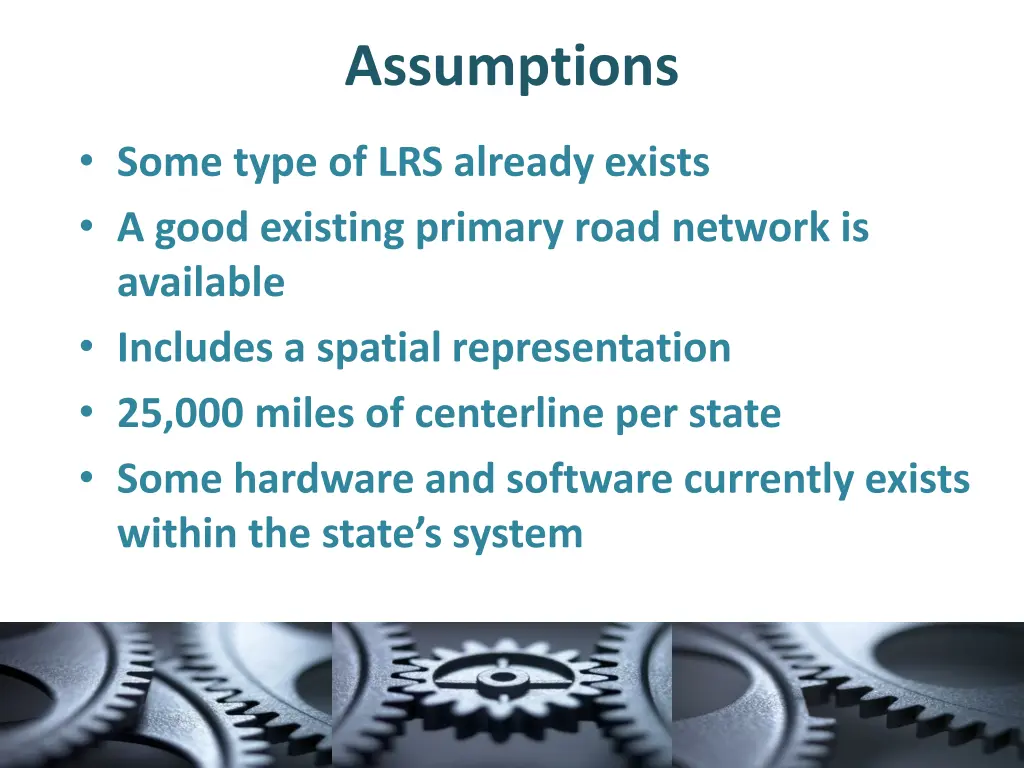 assumptions