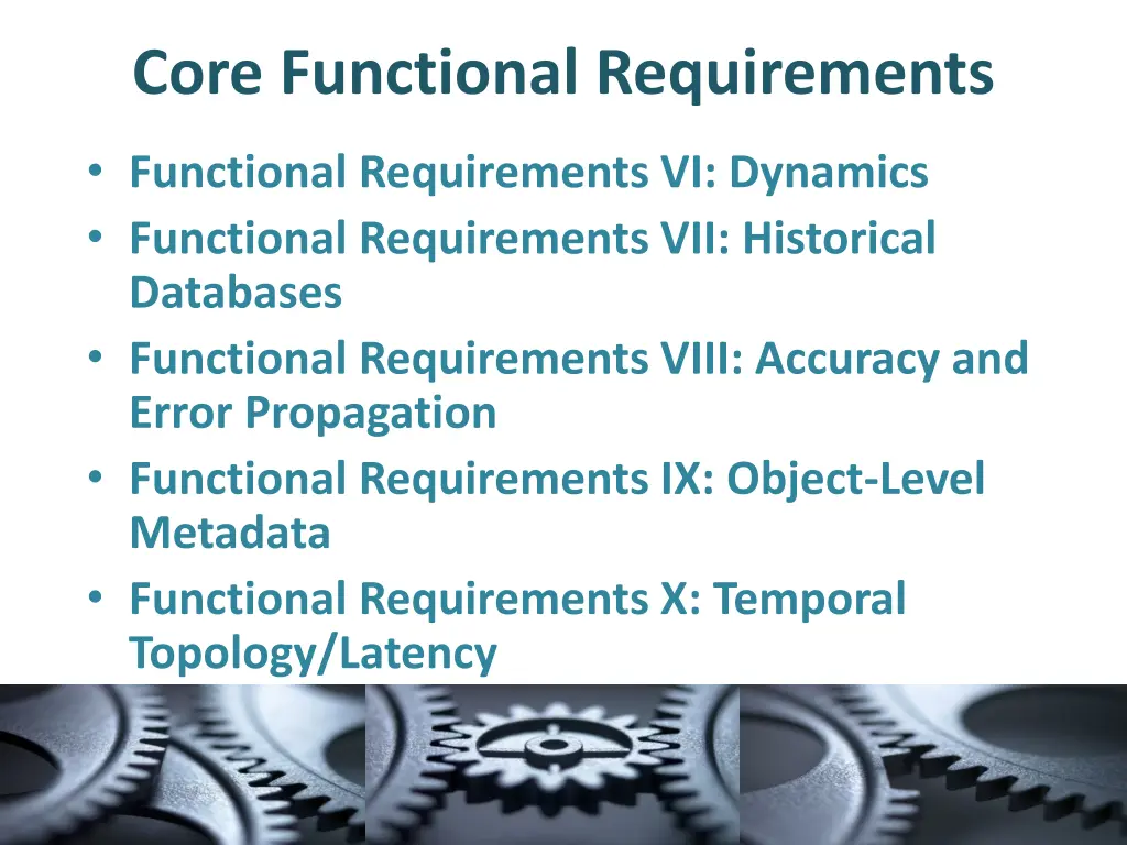 core functional requirements 1