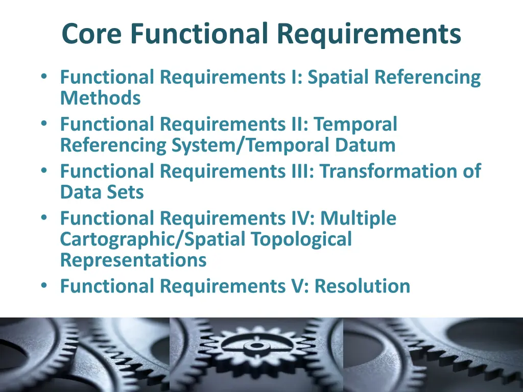 core functional requirements