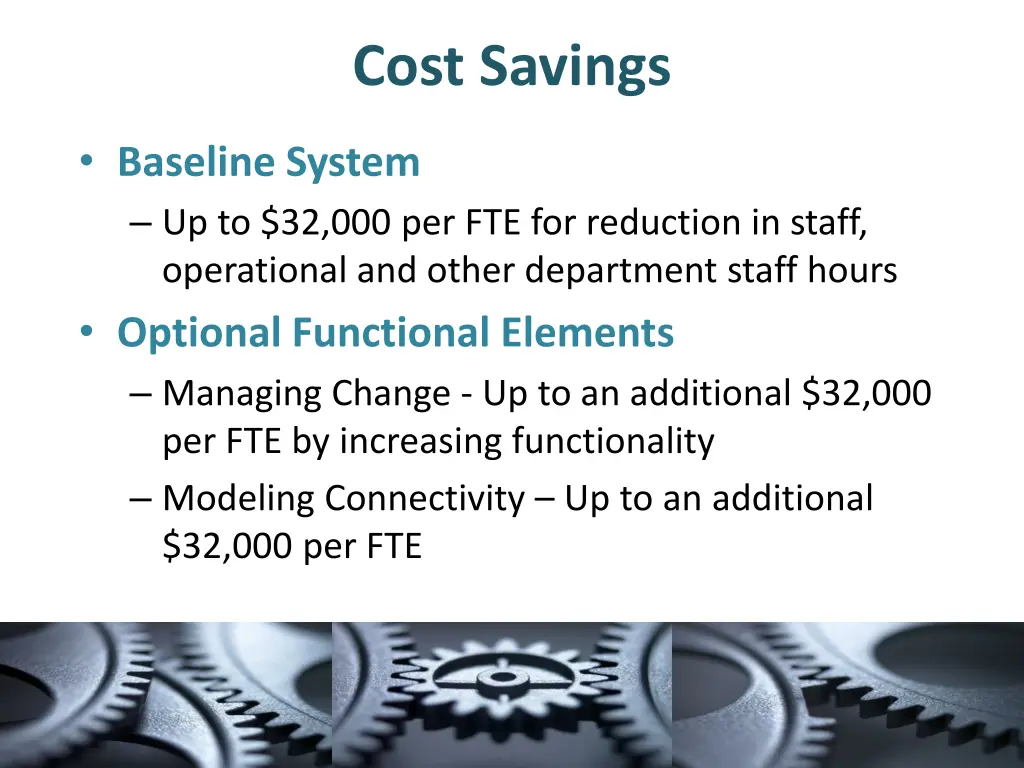 cost savings