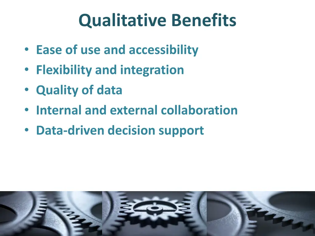 qualitative benefits