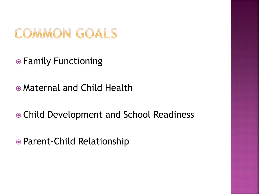 common goals