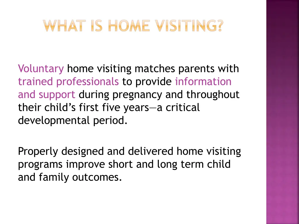 what is home visiting