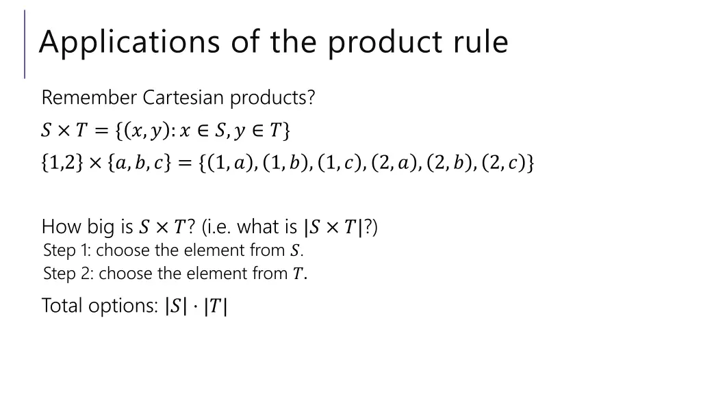 applications of the product rule