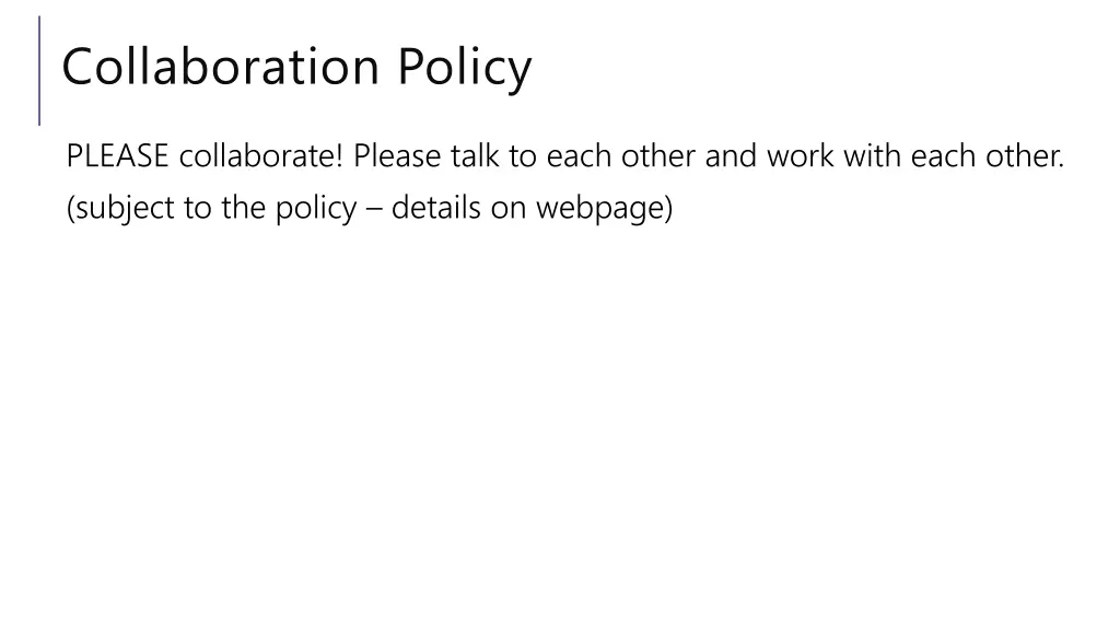 collaboration policy