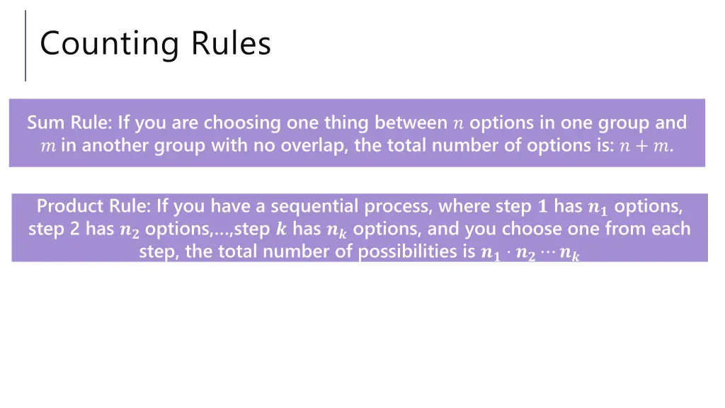 counting rules 2