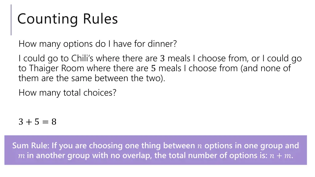 counting rules