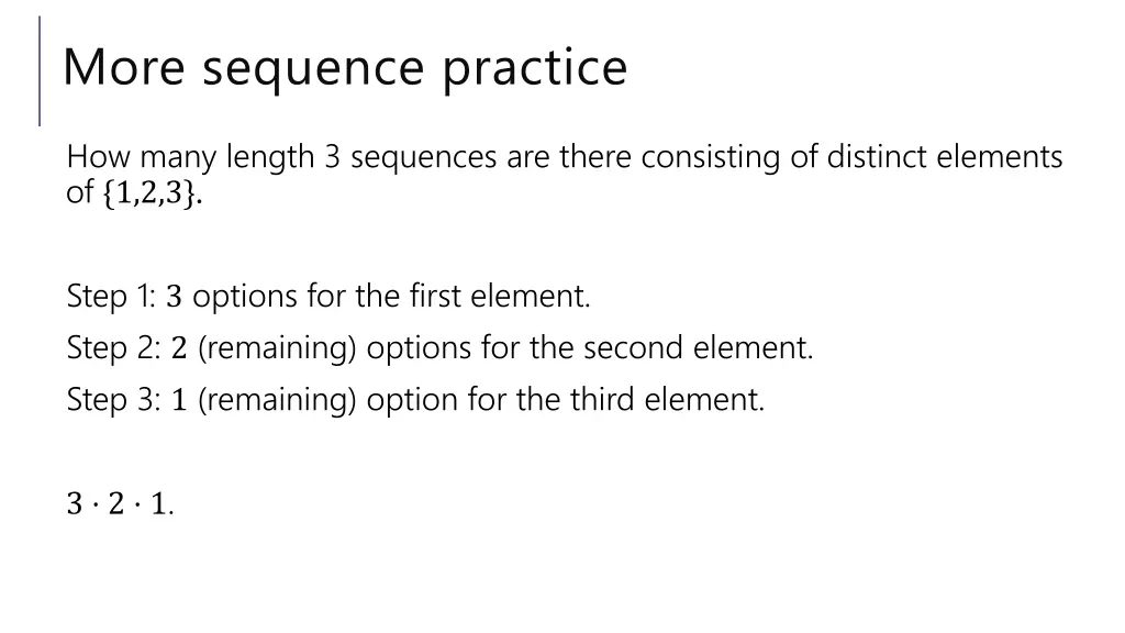 more sequence practice 1