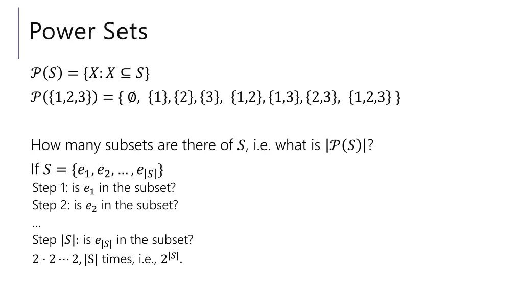 power sets 1