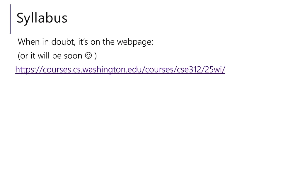syllabus