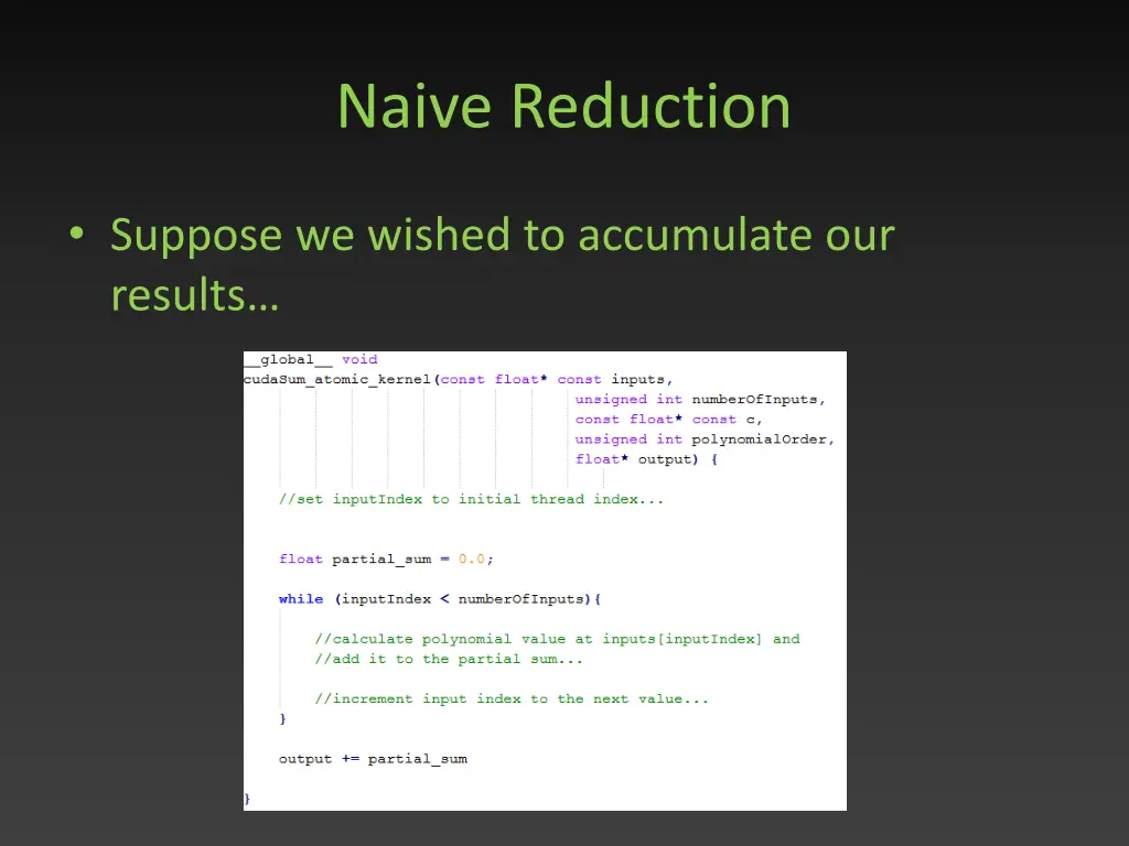 naive reduction