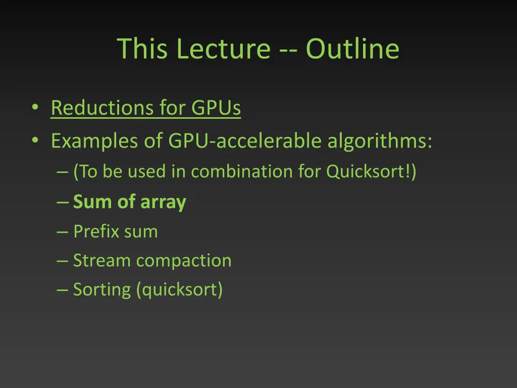 this lecture outline