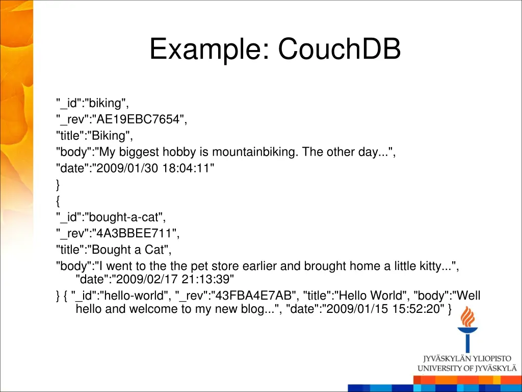 example couchdb 1