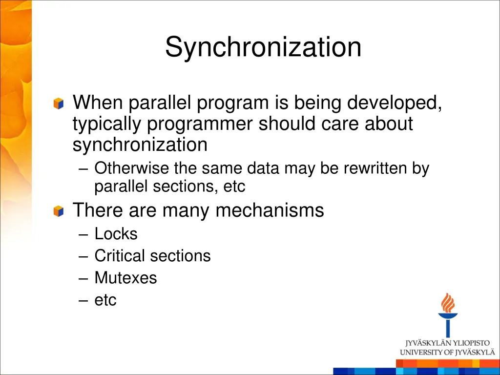 synchronization