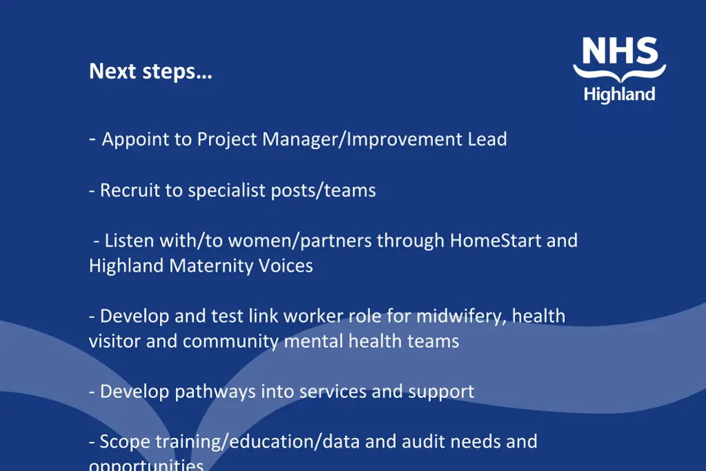 next steps