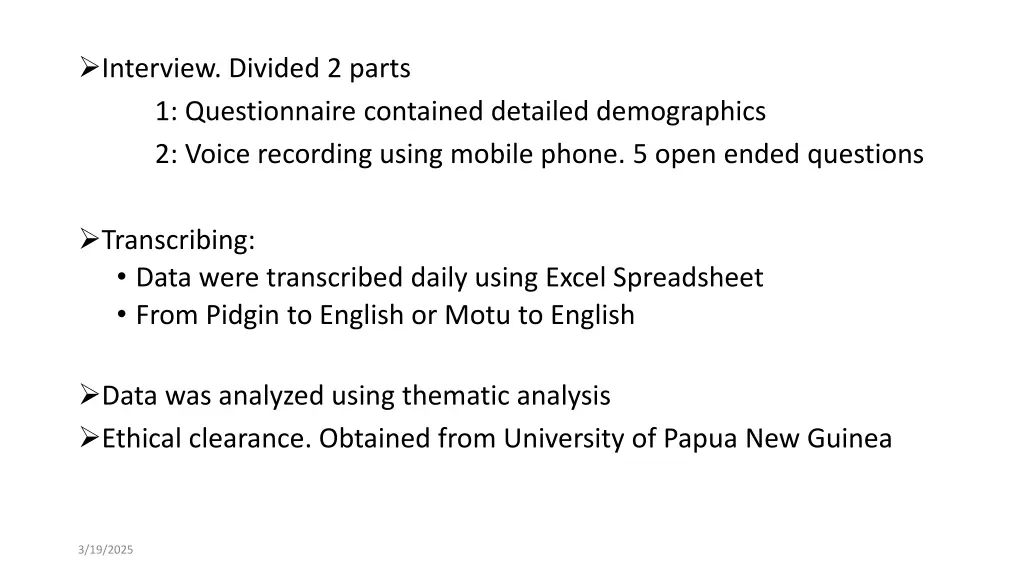 interview divided 2 parts 1 questionnaire