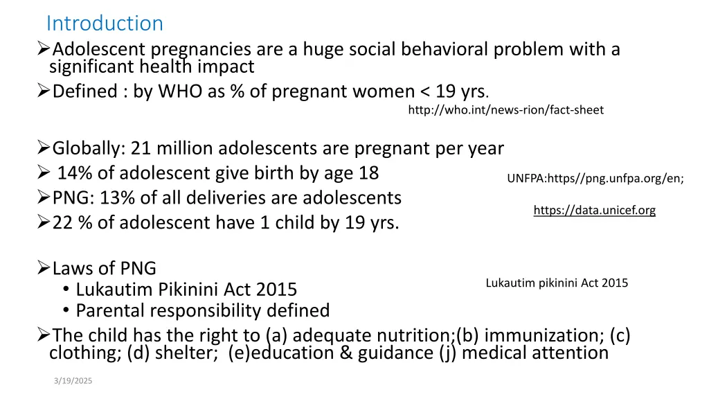 introduction adolescent pregnancies are a huge