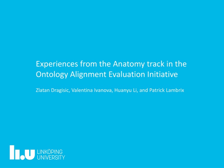 experiences from the anatomy track